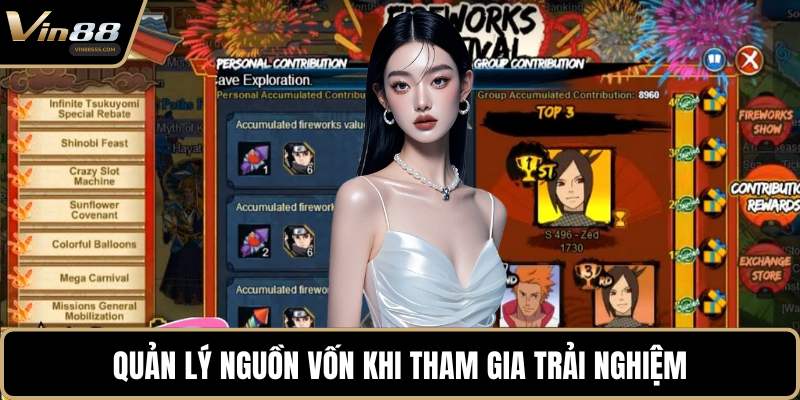 Quản lý nguồn vốn khi tham gia trải nghiệm